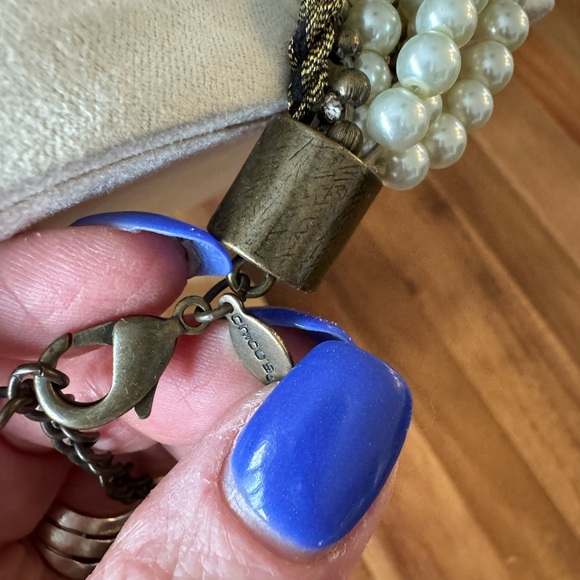 Chicos Multi Strand Pearl and Chain Necklace - Picture 6 of 8